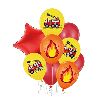 Set de globos Bomberos