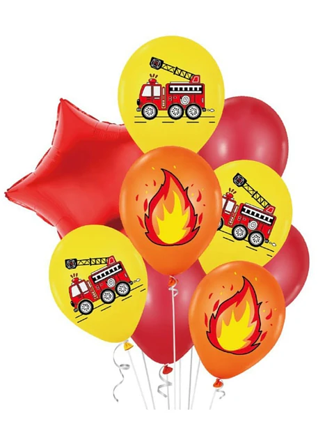 Set de globos Bomberos