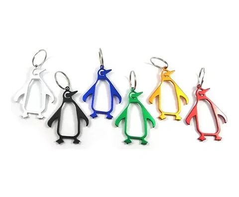 Llaveros destapador pingüino 12 unidades