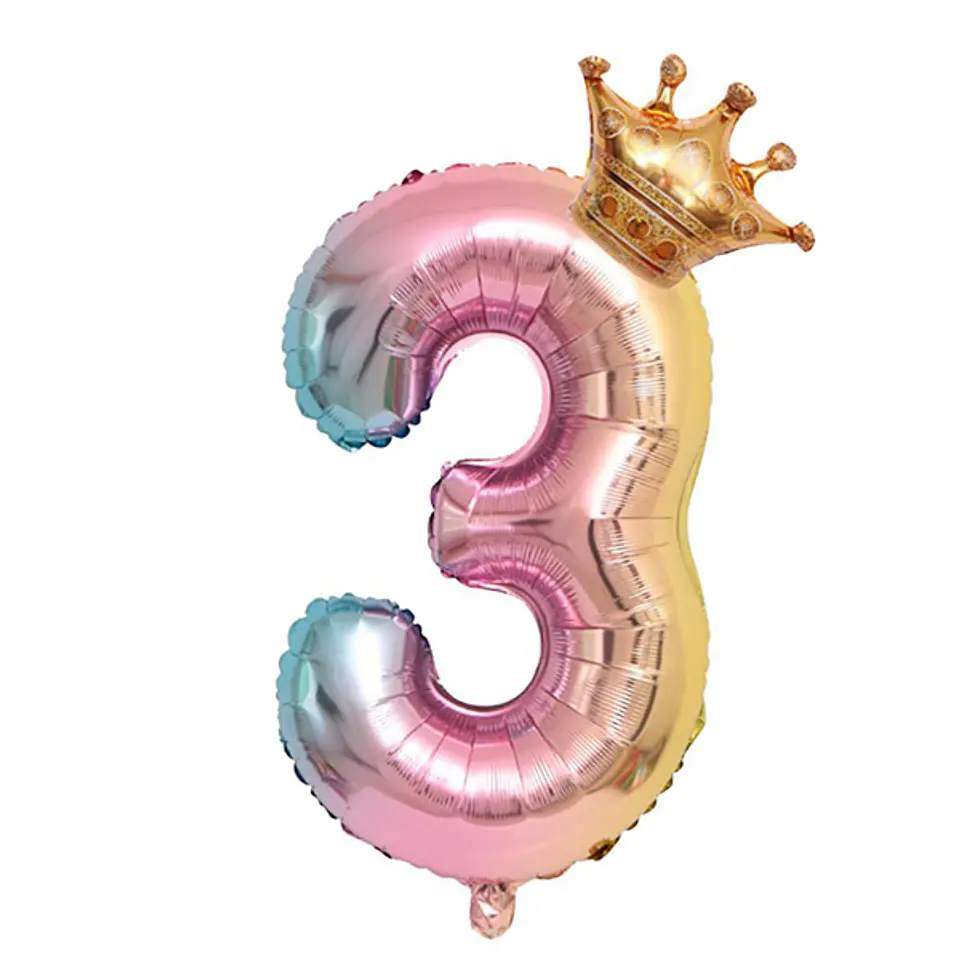 Números del 0-9 Multicolor Corona 4