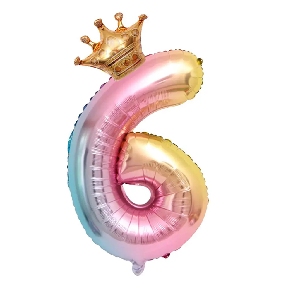 Números del 0-9 Multicolor Corona 7