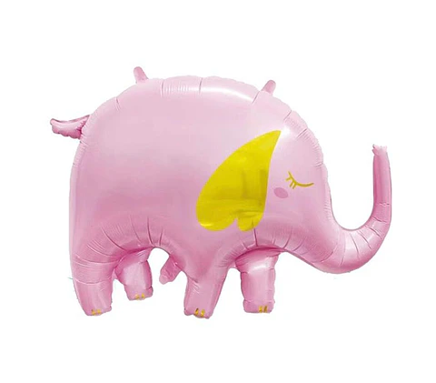 Globo metálico elefante rosado