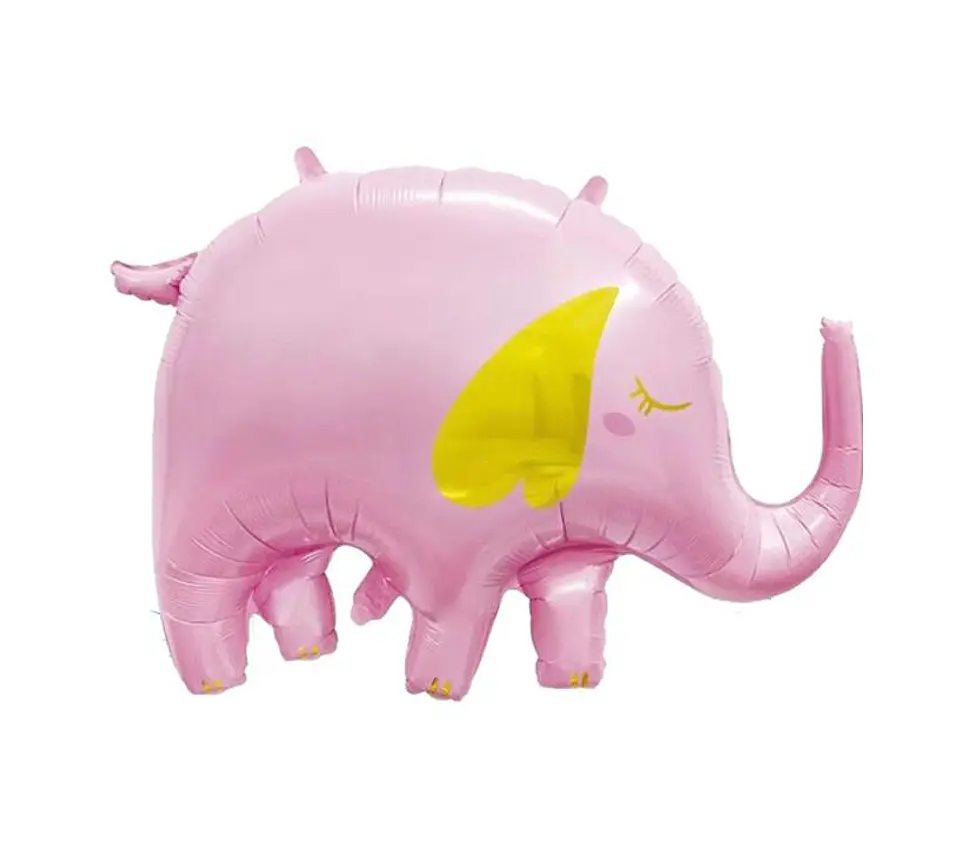 Globo metálico elefante rosado 1