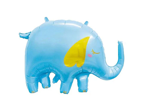 Globo metálico elefante celeste