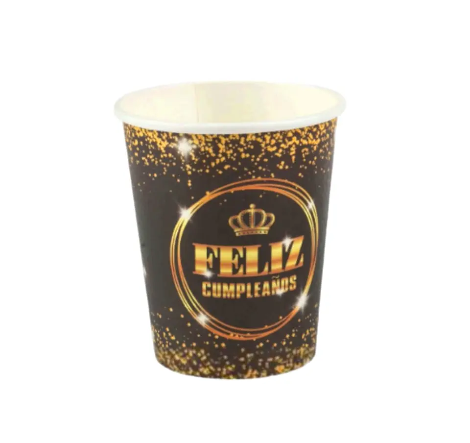 Vasos carton feliz cumpleaños x6 1