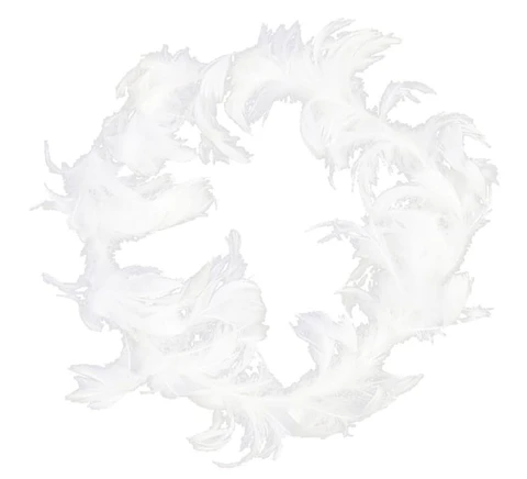 Cintillo corona pluma blanco