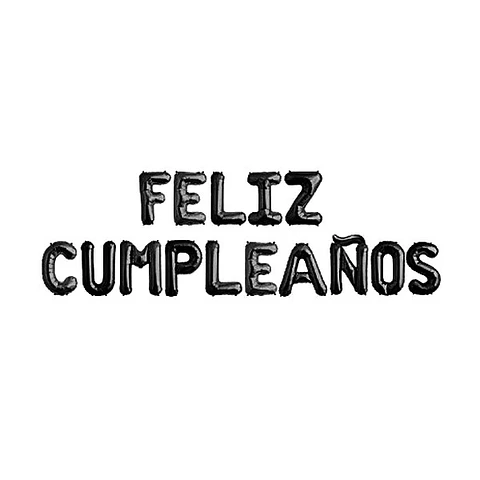 Globo Metálico Cumpleaños negro
