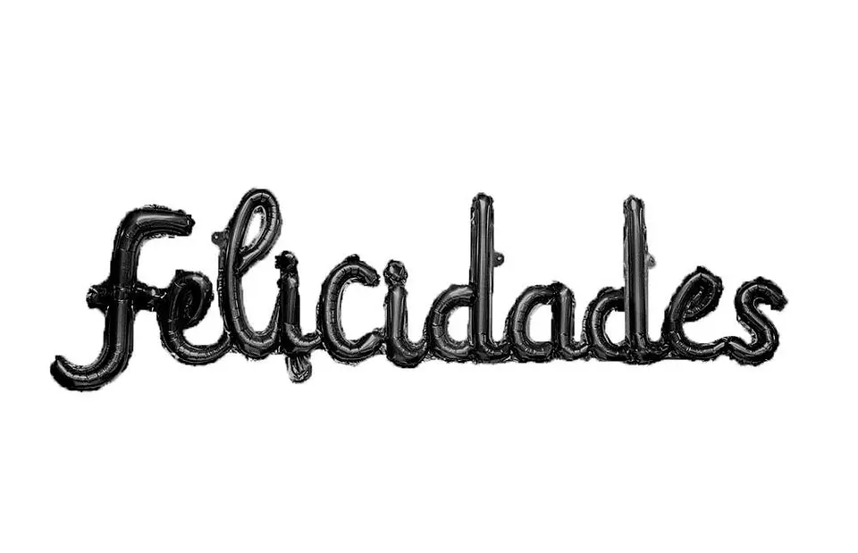 Globo Metálico Felicidades Negro 1