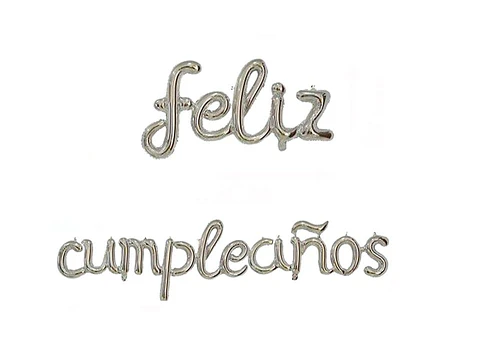 Globo Metálico Feliz Cumpleaños Plateado