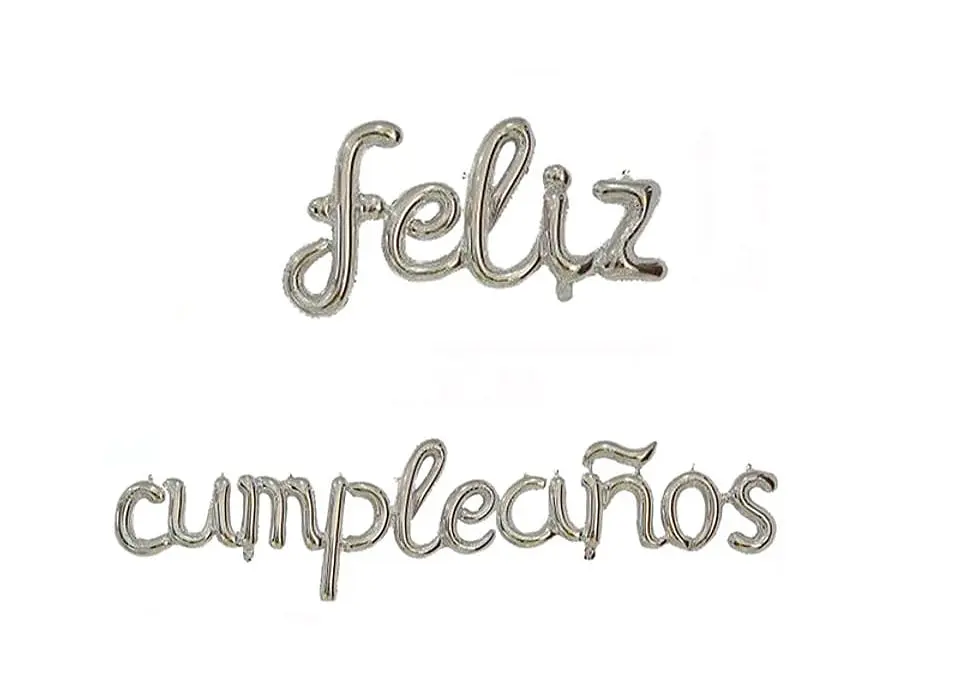 Globo Metálico Feliz Cumpleaños Plateado 1