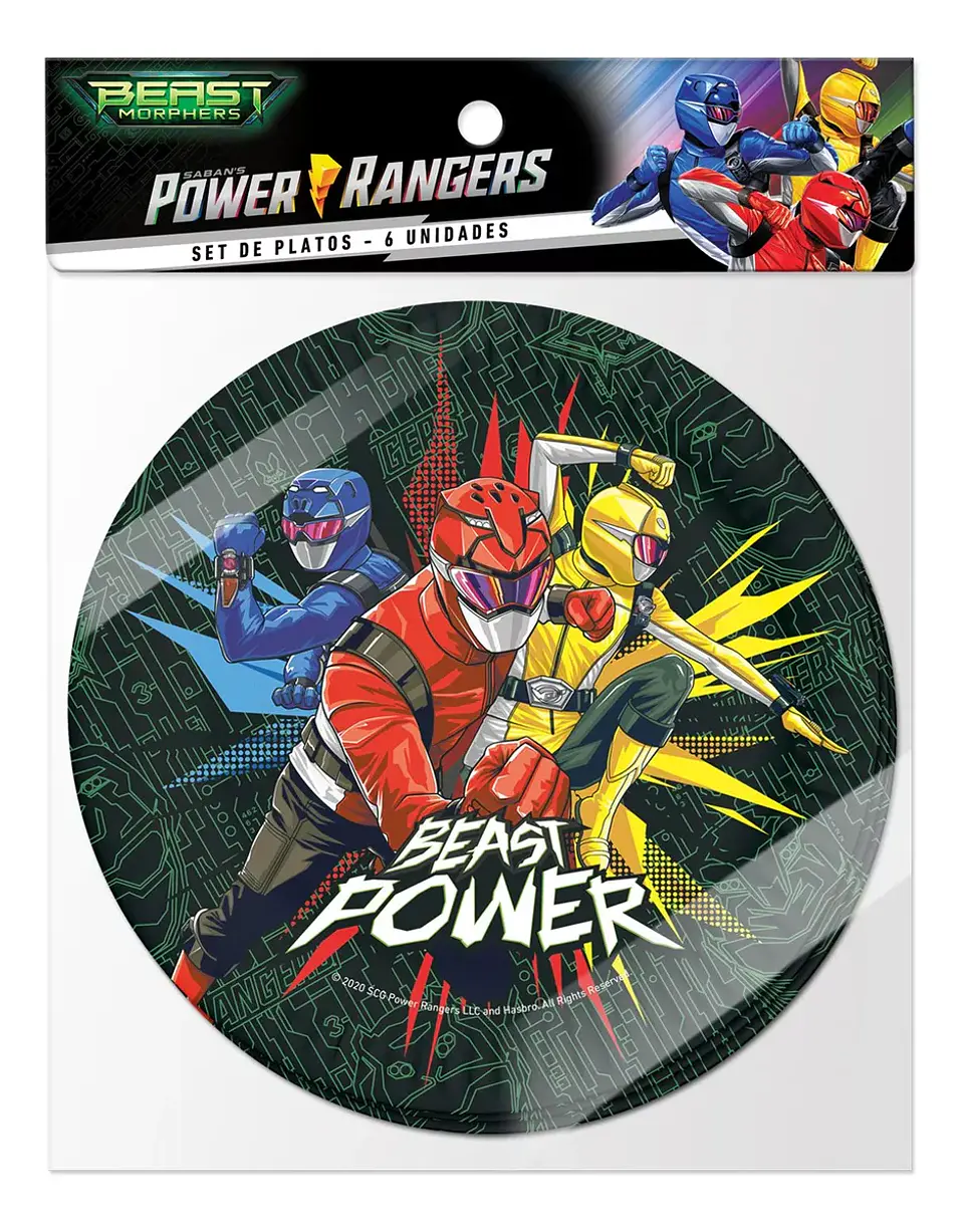 Platos Power Rangers 6 unidades 1