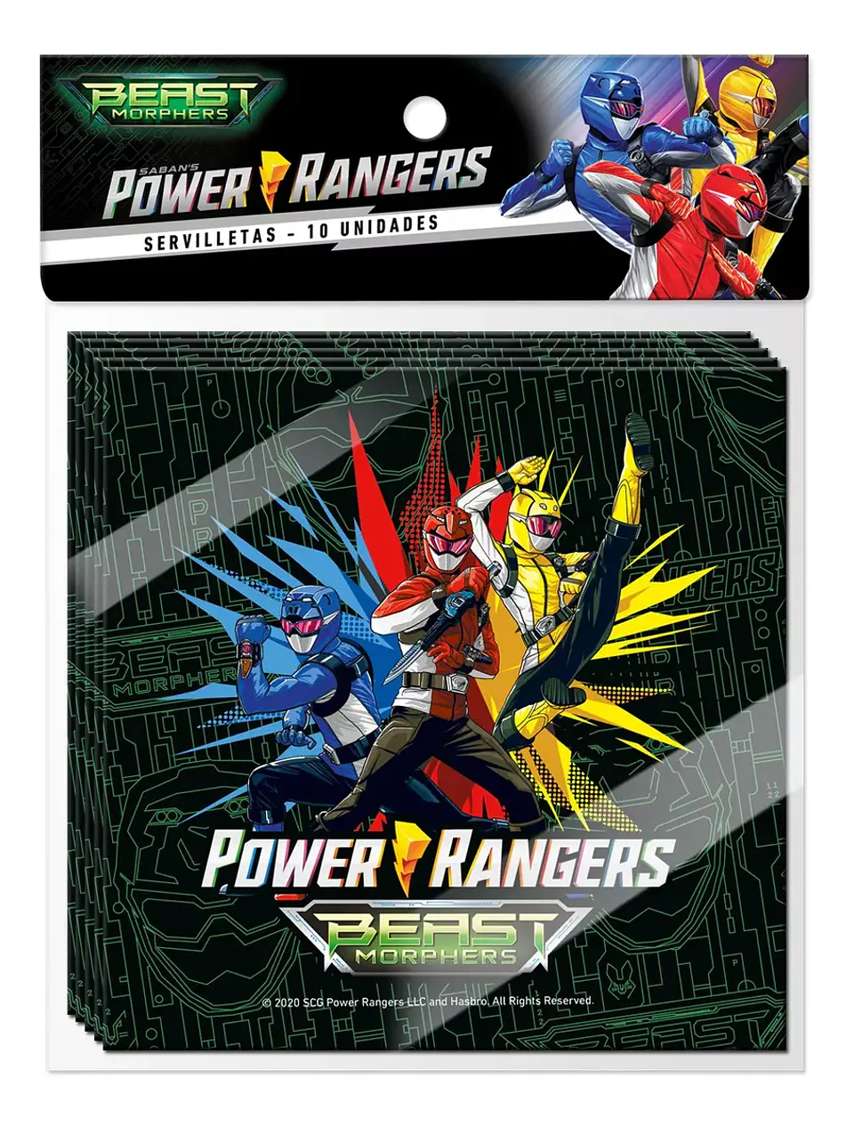 Servilleta Power Rangers 10 unidades 1