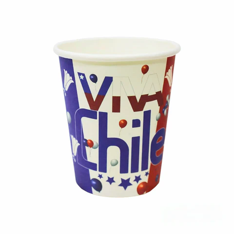 Vasos de Cartón Viva Chile 6 unidades