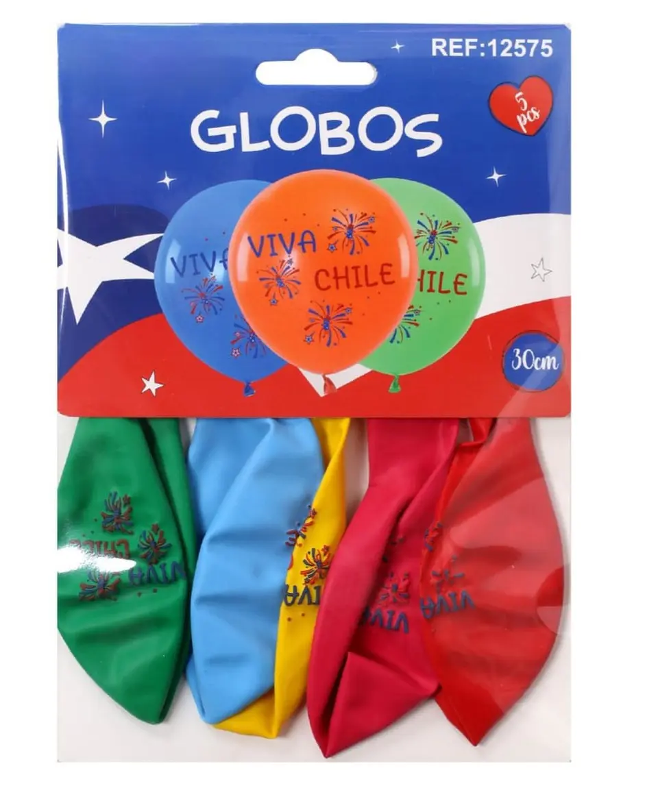 Set de globos látex de Viva Chile 2