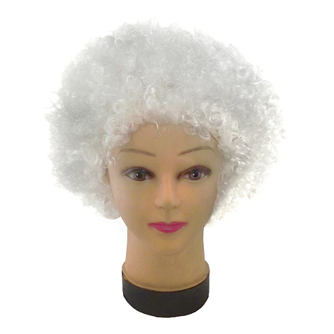 Peluca Afro color Blanco