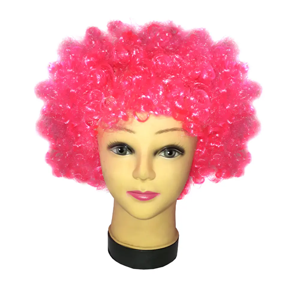 Peluca Afro color Fucsia 1