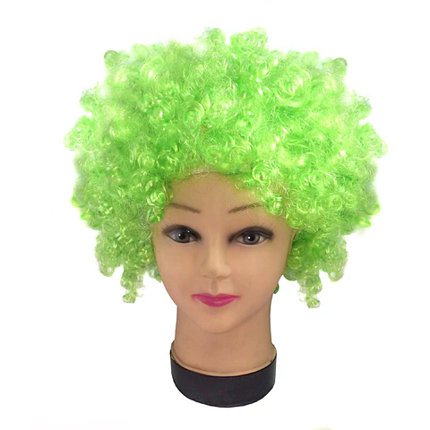 Peluca Afro color Verde Lima