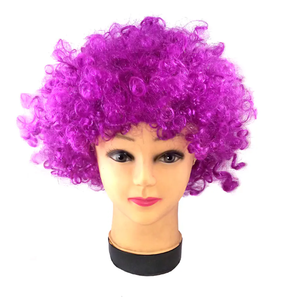 Peluca Afro color Verde Morado 1