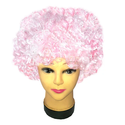 Peluca Afro color Rosado