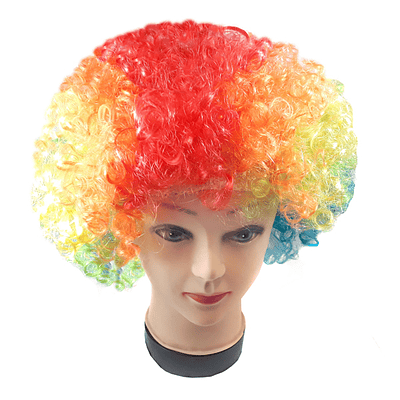 Peluca Afro color Multicolor