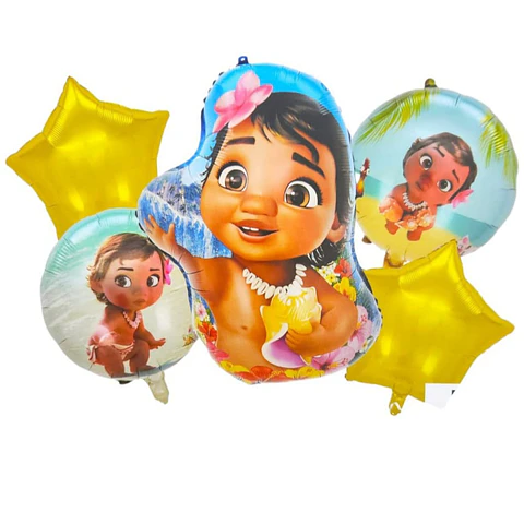 Set de Globos 5 Piezas Moana
