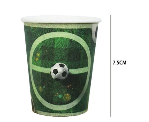 Vaso de cartón de Futbol 6 Unidades