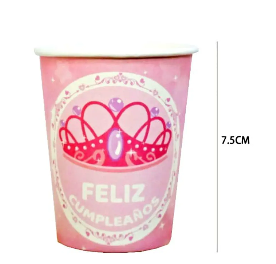 Vasos de carton Princesa 6 unidades 1