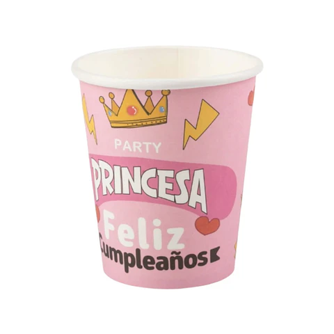 Vasos de carton Princesa 6 unidades
