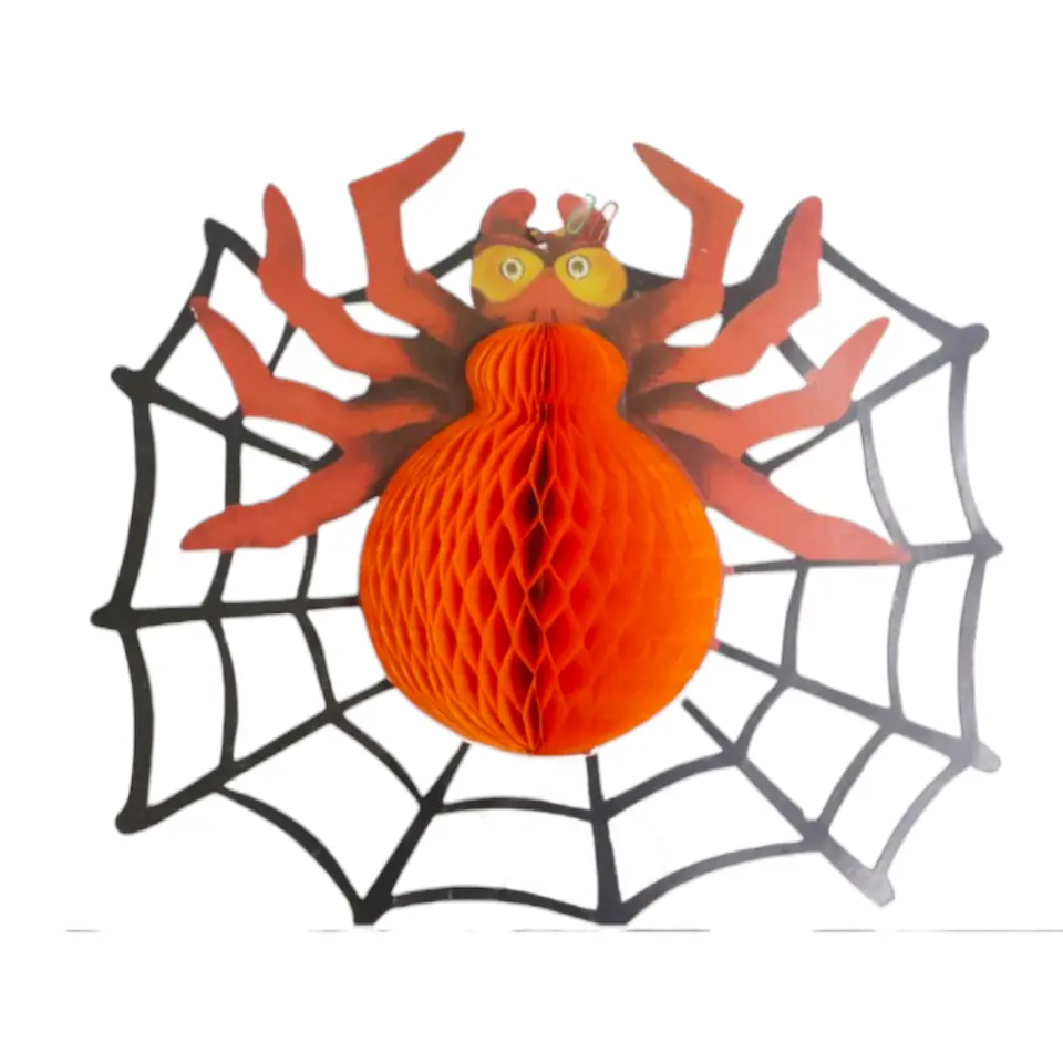 Araña con tela 3D Halloween 1