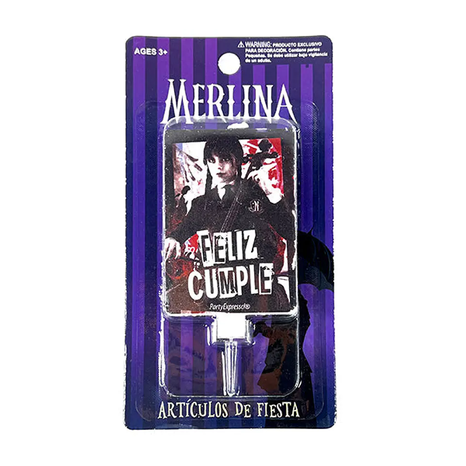 Vela De Cumpleaños Merlina  1