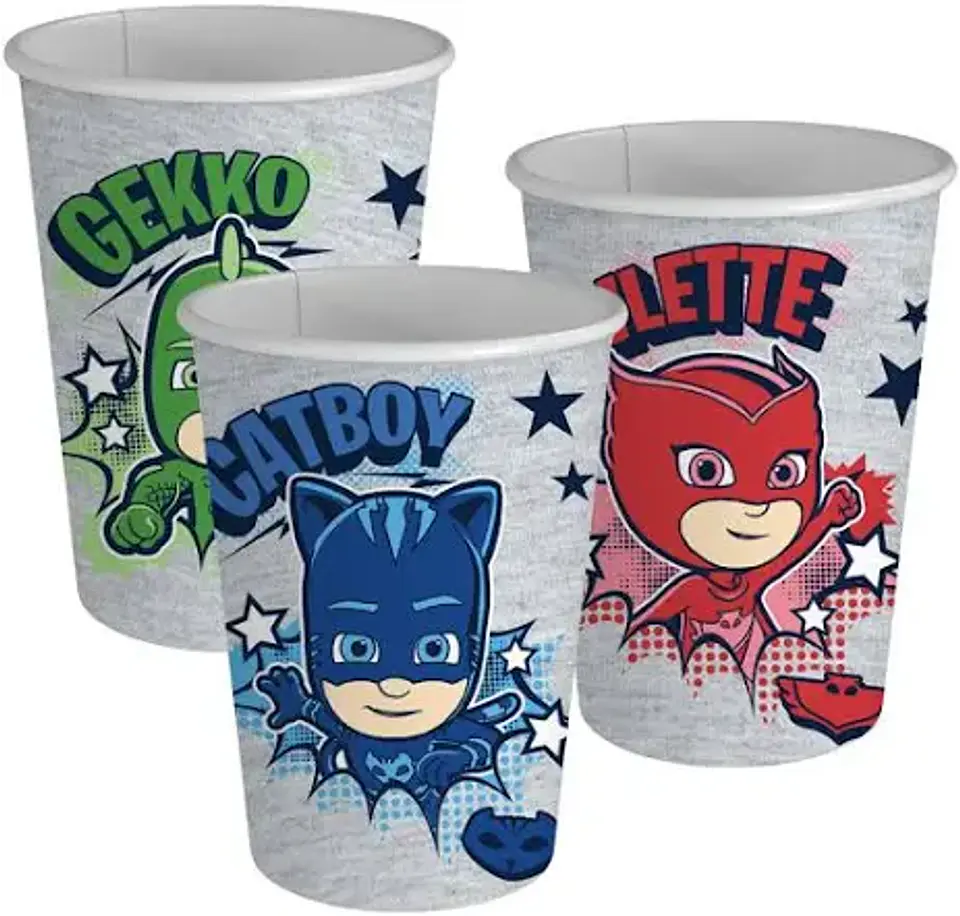 Vasos Heroes en Pijamas x6 1