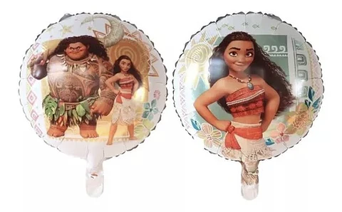 Globo metálico dos caras Moana 5 unidades