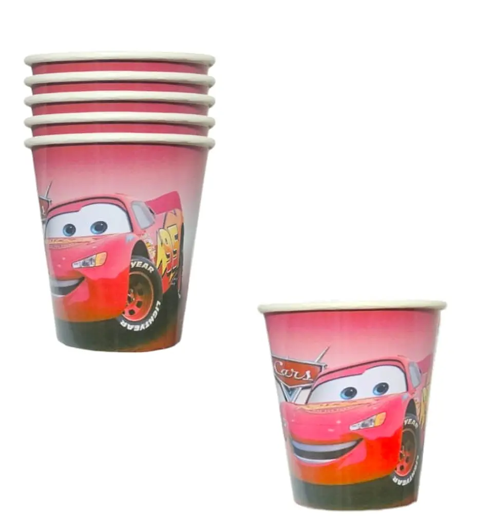 Vasos cars x6 1