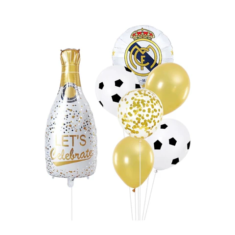 Set de globos reald madrid 7 unidades