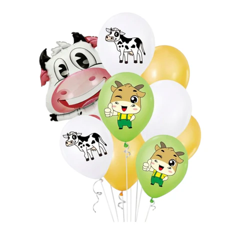 Set de globos Vaca 9 unidades