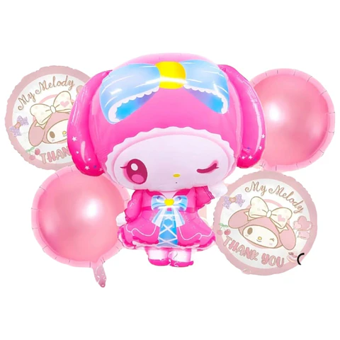 Set de globos My Melody 6 piezas 