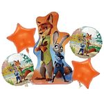 Set de globos Zootopia 5 piezas 