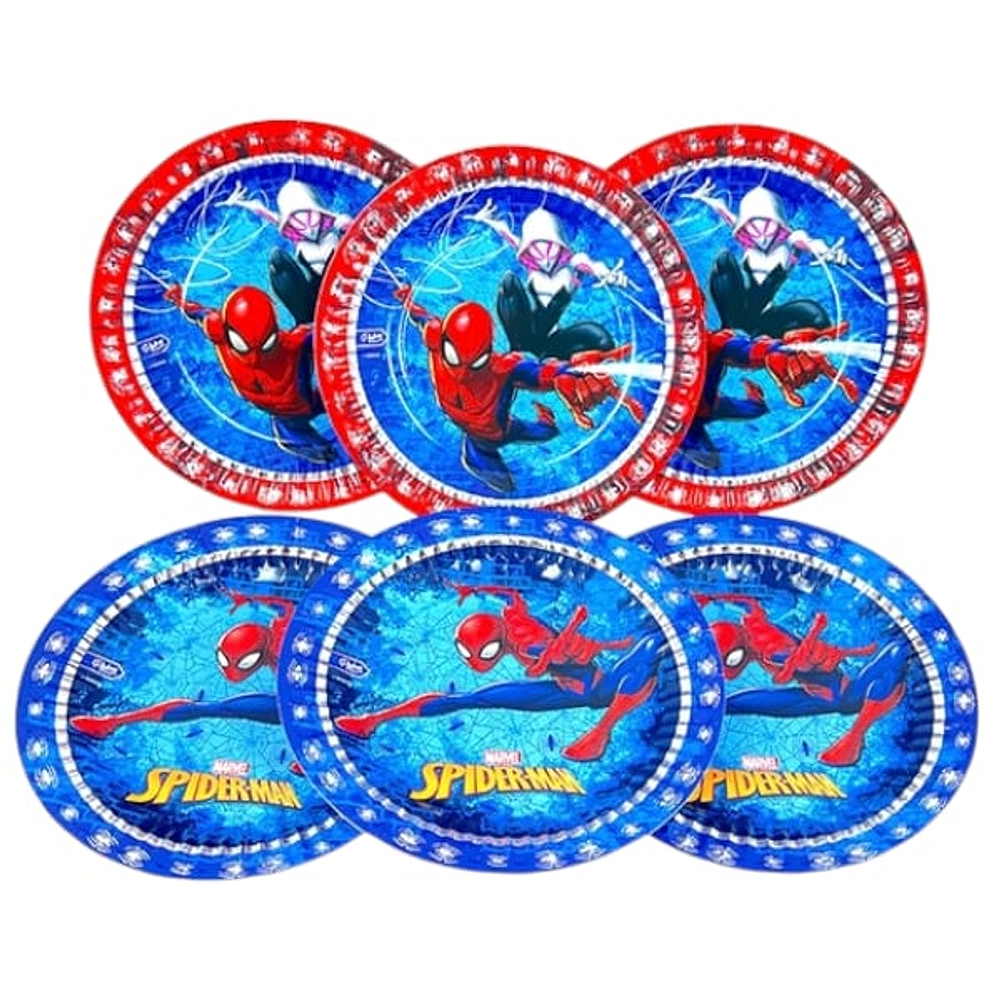 Platos Spiderman x6