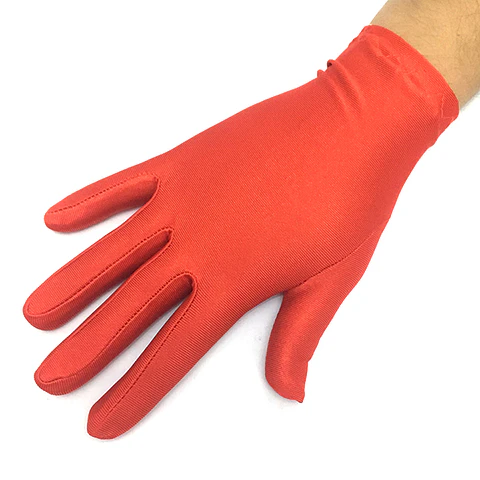 Guante Rojo Liso Corto 21 cm 