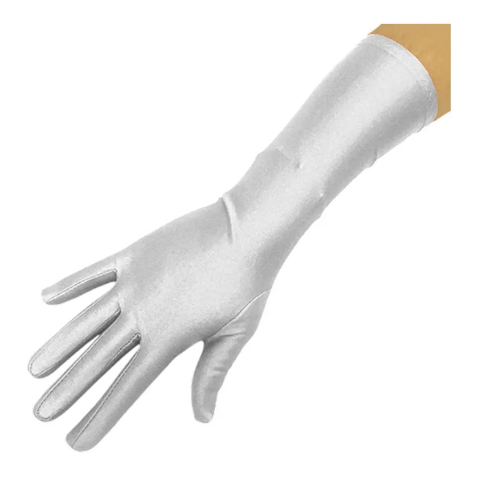 Guante Blanco Liso Mediano 34 cm  1