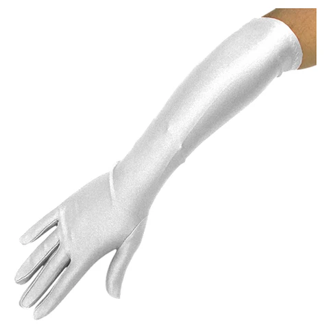 Guante Blanco Liso Largo 45 cm 