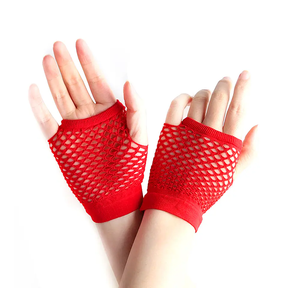Guante Malla Corto Rojo 1