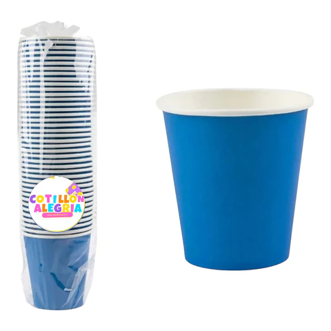 Vasos 40 unidades cartón azul