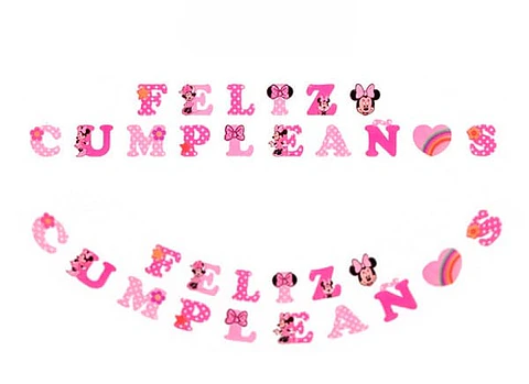 Guirnalda Cumpleaños Minnie Mouse