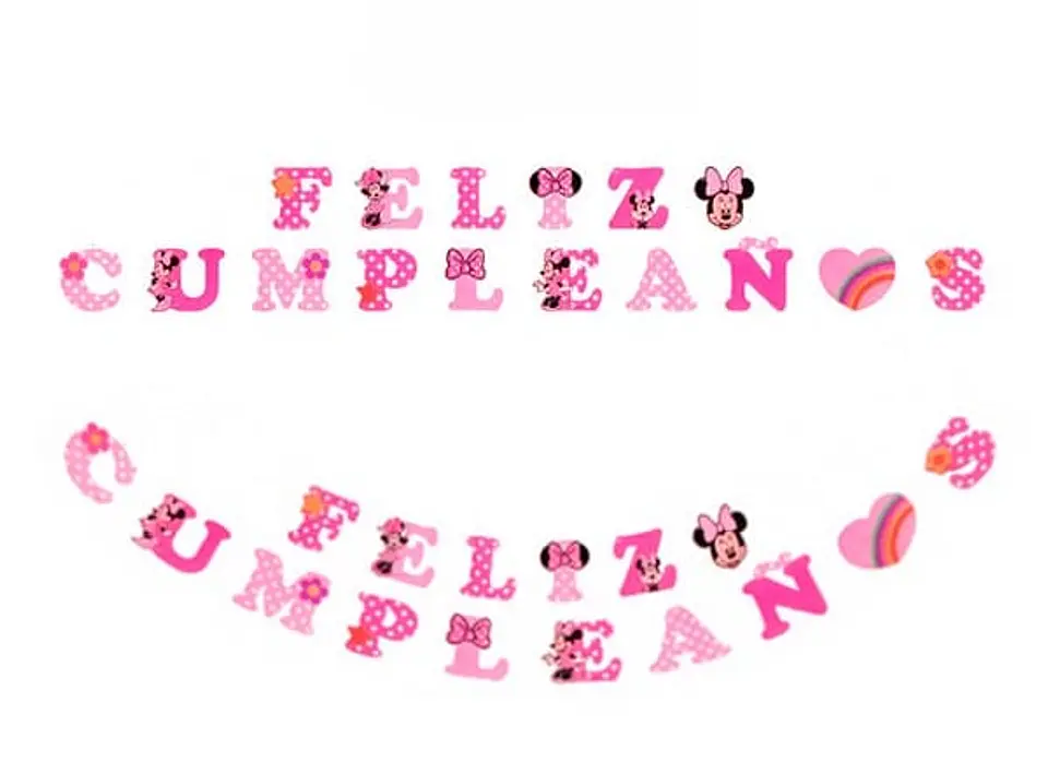 Guirnalda Cumpleaños Minnie Mouse 1