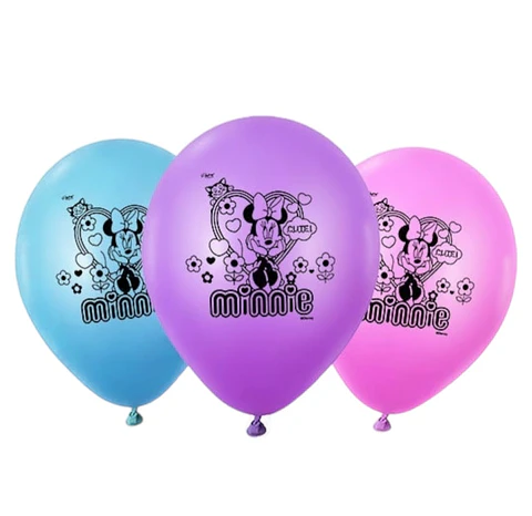 Globos Látex Minnie Mouse x12
