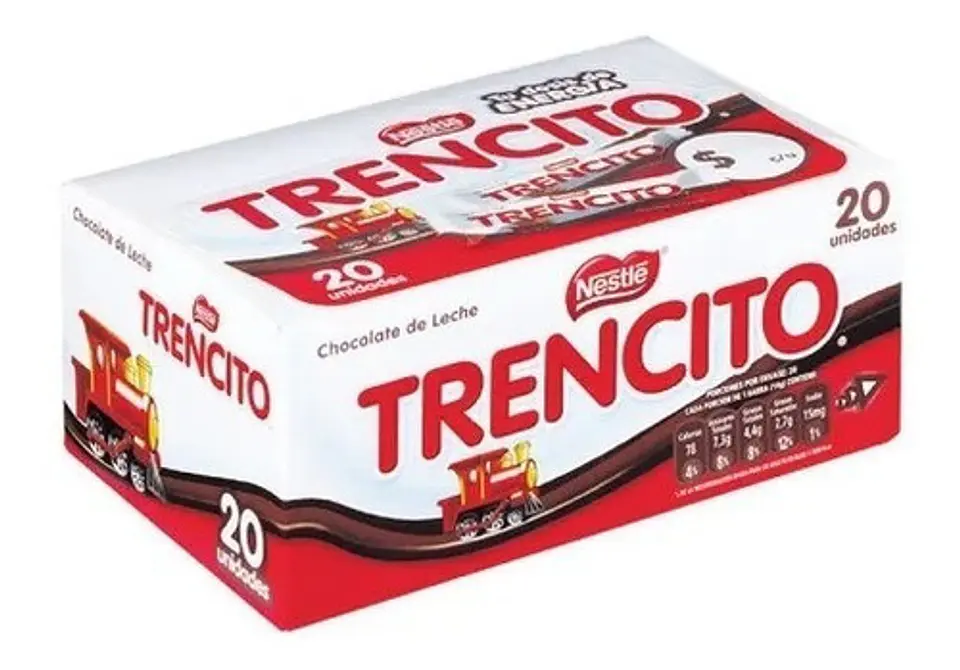 Chocolate Trencito Display 20 Unidades 14 Gr 1