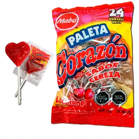 Paleta Corazón x24