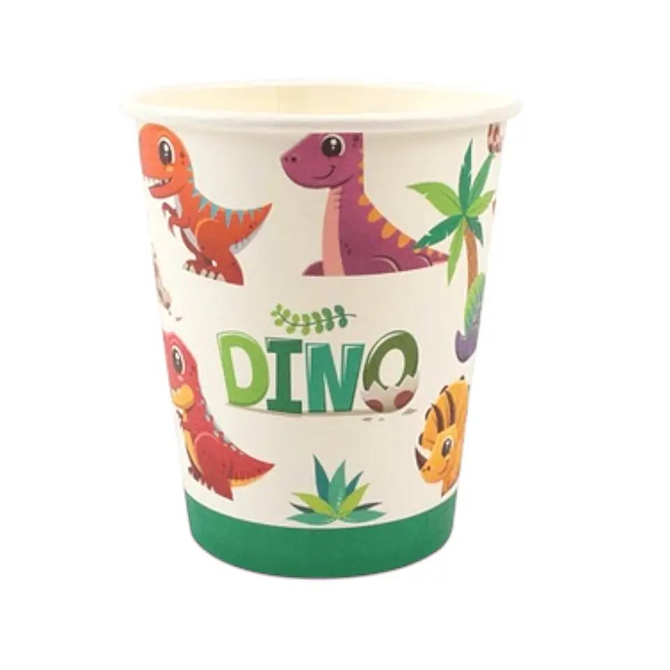 Vasos cartón Dino x6 1
