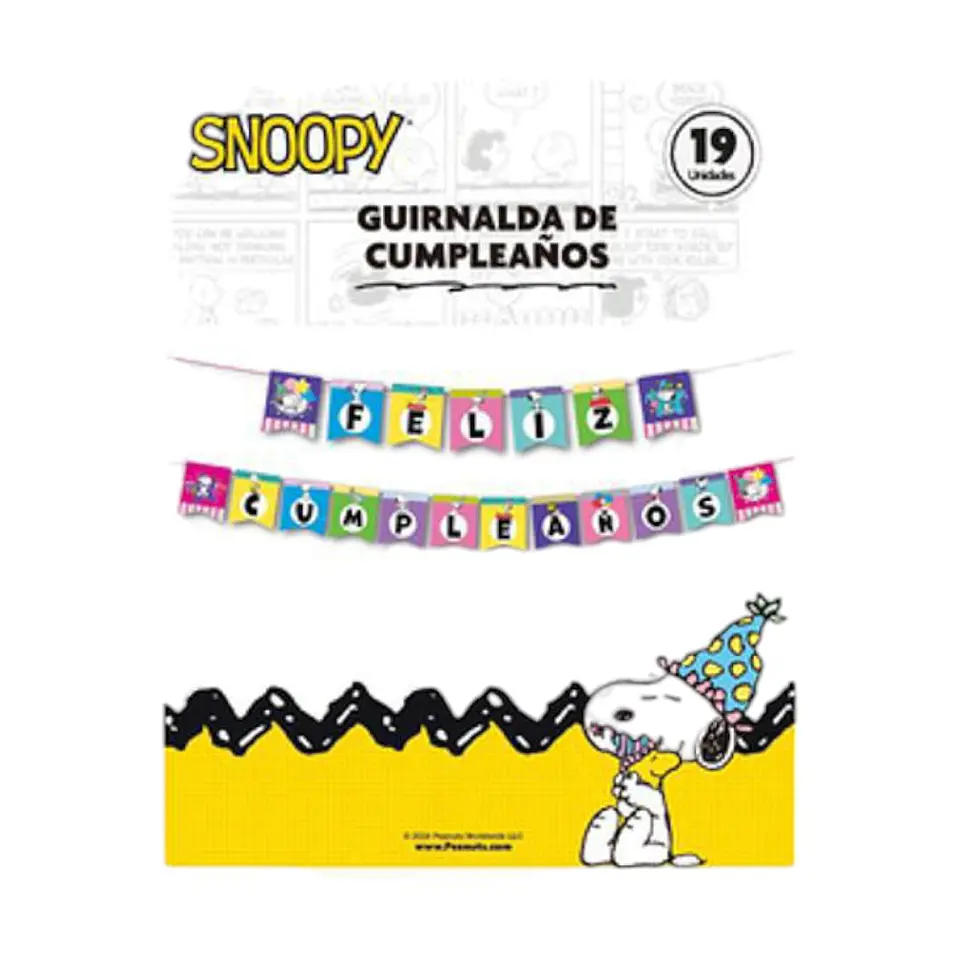Guirnalda Snoopy feliz cumpleaños  1